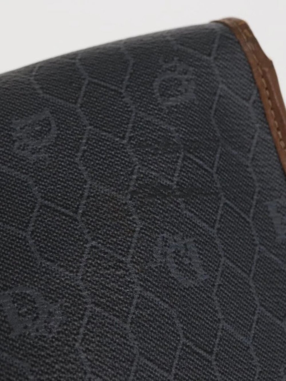 Christian Dior Honeycomb Canvas Chain Shoulder Bag PVC Black Gold Auth 170125 - Picture 3 of 16